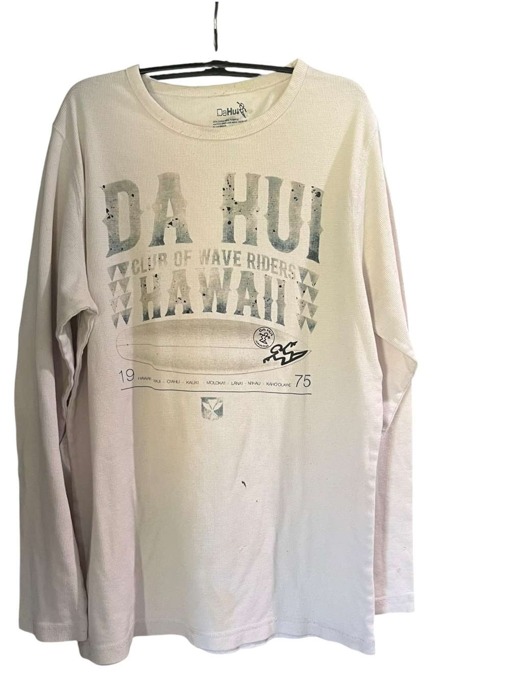 Da Hui Hawaii Long Sleeve Graphic Tee - Off-White